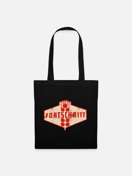 DDR Landmaschinen IFA - FORTSCHRITT - Stoffbeutel - Schwarz