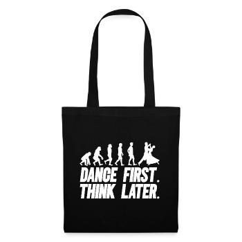 Danse d’abord penser plus tard Ballroom Couple Danse Danse - Sac en tissu - noir - Devant