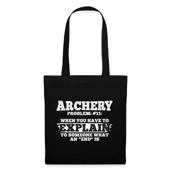 Bogenschießen Archery - Stoffbeutel - Schwarz - Vorne