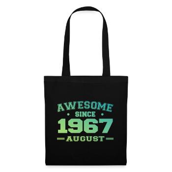 1967 August Year Birth Birthday August 1967 - Tote Bag - black - Front