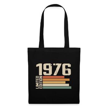 1976 Vintage - Retro 1976 Geburtstagsgeschenk 1976 - Stoffbeutel - Schwarz - Vorne