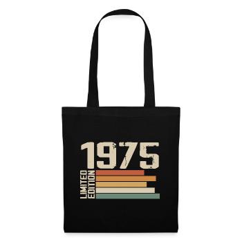 1975 Vintage - Retro 1975 Geburtstagsgeschenk 1975 - Stoffbeutel - Schwarz - Vorne