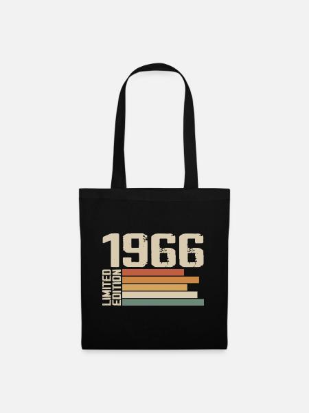 1966 Vintage - Retro 1966 Geburtstagsgeschenk 1966 - Stoffbeutel - Schwarz