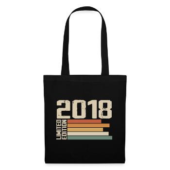 2018 Jahrgang - Retro 2018 Geburtstagsgeschenk 2018 - Stoffbeutel - Schwarz - Vorne