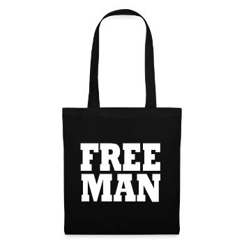 Free man t shirt homme libre - Sac en tissu - noir - Devant