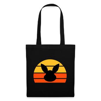 Rabbit's head in front of half sun - Tote Bag - black - Front