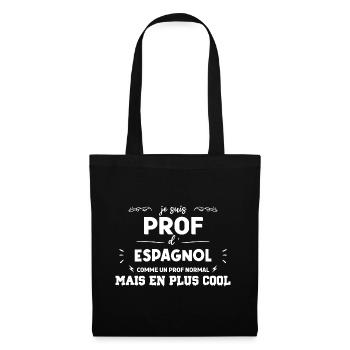 Définition Enseignant Espagnol - Sac en tissu - noir - Devant