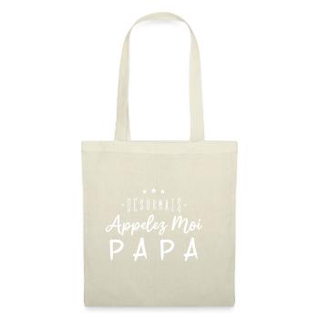 Désormais Appelez Moi Papa | NOUVEAU PAPA - Sac en tissu - nature - Devant