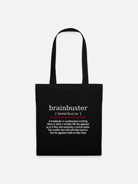 brainbuster - spelling and description - Stoffbeutel - Schwarz