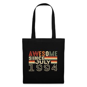 Juli 1994 Geburtstagsgeschenk Juli 1994 Jahrgang - Stoffbeutel - Schwarz - Vorne