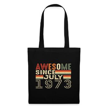 Cadeau d’anniversaire juillet 1973 Millésime juillet 1973 - Sac en tissu - noir - Devant