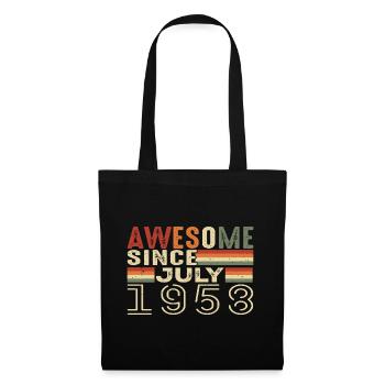 Juli 1958 Geburtstagsgeschenk Juli 1958 Jahrgang - Stoffbeutel - Schwarz - Vorne