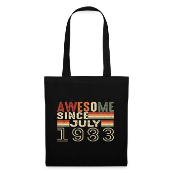 Cadeau d’anniversaire juillet 1983 Millésime juillet 1983 - Sac en tissu - noir - Devant