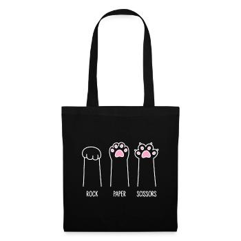 Rock Paper Scissors - Cat Paws - Tote Bag - black - Front