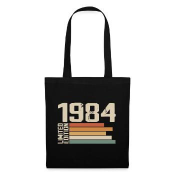 1984 Vintage - Retro 1984 Geburtstagsgeschenk 1984 - Stoffbeutel - Schwarz - Vorne