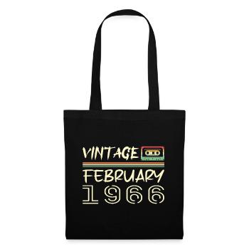 février 1966 meilleur cadeau février 1966 february - Sac en tissu - noir - Devant