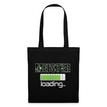 Meister loading Elektro Elektroniker Elektriker - Stoffbeutel - Schwarz - Vorne