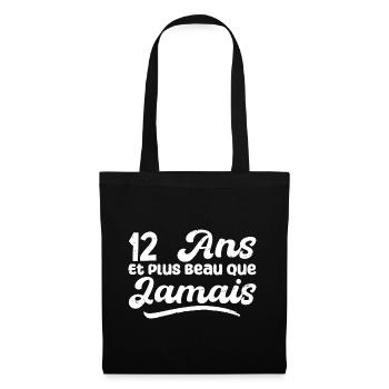 12 Ans Et Plus Beau Que Jamais, Anniversaire Homme - Sac en tissu - noir - Devant