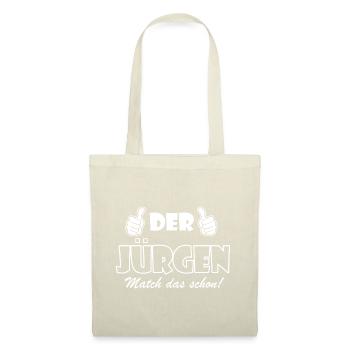 Der Jürgen match das schon - Stoffbeutel - Natur - Vorne