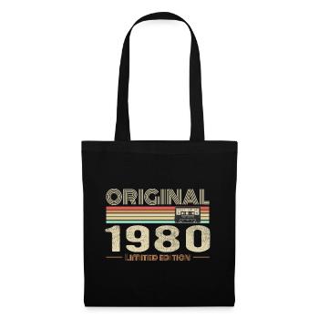 Original 1980 Vintage 1980 Anniversaire Rétro 1980 - Sac en tissu - noir - Devant