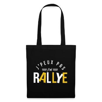 Je peux pas j'ai RALLYE - Sac en tissu - noir - Devant