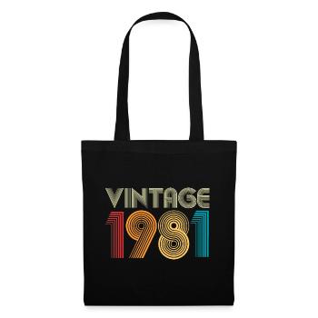 Vintage 1981 - Sac en tissu - noir - Devant