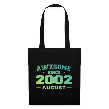2002 August Year Birth Birthday August 2002 - Tote Bag - black - Front