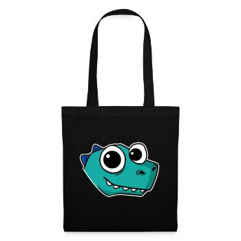 Dino Dinosaur Head - Tote Bag - black - Front