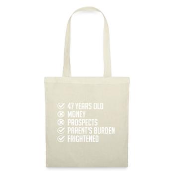 47 ans Humour cadeau 47e Anniversaire drôle 47 ans - Sac en tissu - nature - Devant