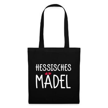 Hessisches Mädel - Stoffbeutel - Schwarz - Vorne