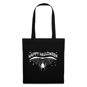 Joyeux Halloween Toile d’araignée Halloween - Sac en tissu - noir - Devant