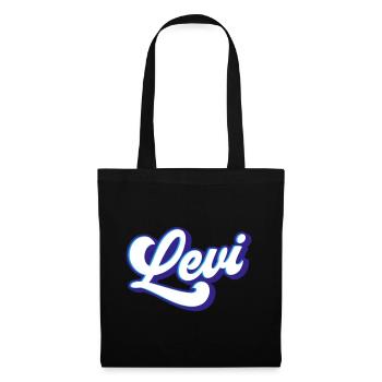 Levi | Farben änderbar - Stoffbeutel - Schwarz - Vorne