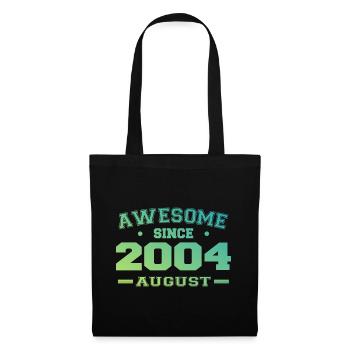 2004 August Year Birth Birthday August 2004 - Tote Bag - black - Front