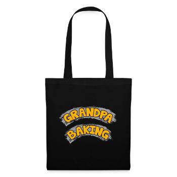 Grand-père fait de la pâtisserie - notre grand-père fait de la pâtisserie pour nous - Sac en tissu - noir - Devant