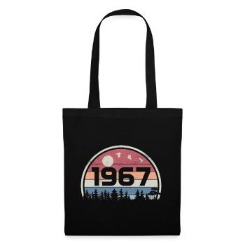 58e Anniversaire 1967 Fête Anniversaire 1967 Rétro - Sac en tissu - noir - Devant