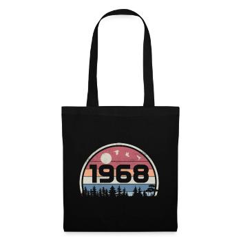 57e Anniversaire 1968 Fête Anniversaire 1968 Rétro - Sac en tissu - noir - Devant