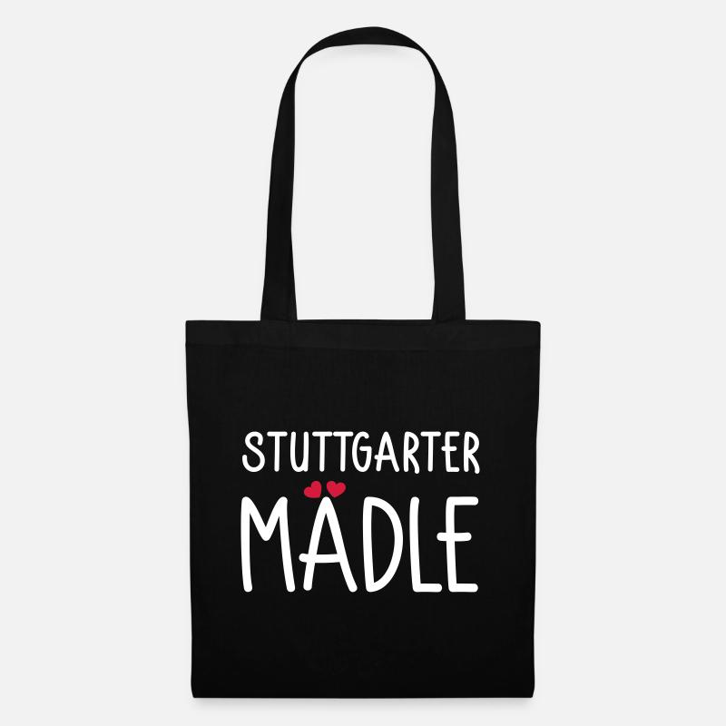 Stuttgarter Mädle - Stoffbeutel - Schwarz