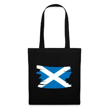 Scotland National Flag - horizontal brush - Tote Bag - black - Front