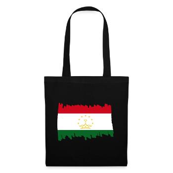 Tajikistan National Flag - brush vertical - Tote Bag - black - Front