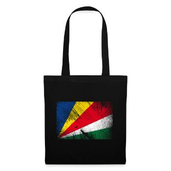 Seychelles flag - vintage grunge - Tote Bag - black - Front