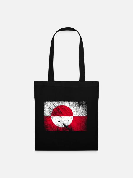 Grönland Flagge - Vintage Grunge - Mulepose - sort