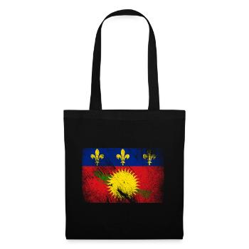 Guadeloupe Flag - Vintage Grunge - Tote Bag - black - Front