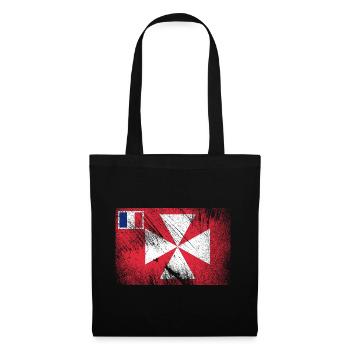 Wallis Futuna Flag Vintage Grunge - Tote Bag - black - Front