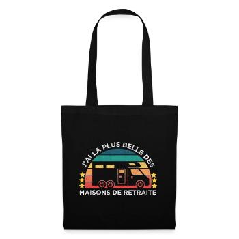 La plus belle maison de retraite humour camping - Sac en tissu - noir - Devant