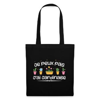 Ich kann keine Gartenarbeit haben - Stoffbeutel - Schwarz - Vorne