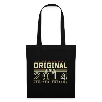 Original 2014 Retro 2014 Geburtstagsgeschenk - Stoffbeutel - Schwarz - Vorne