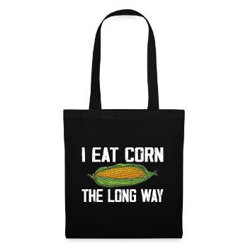 I Eat Corn The Long Way Inappropriate Embarrassing - Tote Bag - black - Front