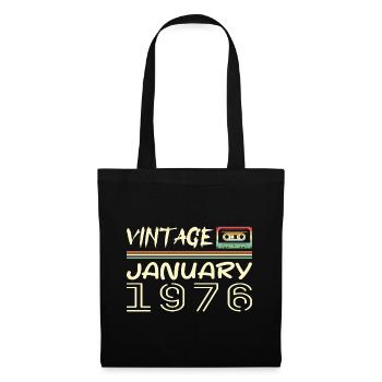 Vintage January 1976 - Birthday January 1976 - Tote Bag - black - Front