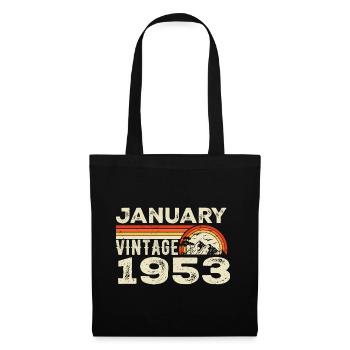 January 1953 Vintage Birthday 1953, Born in 1953 - Tote Bag - black - Front