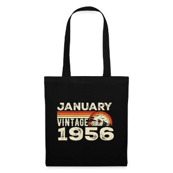 January 1956 Vintage Birthday 1956, Born in 1956 - Tote Bag - black - Front